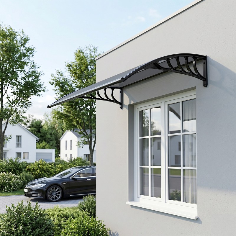 Window Awning Door Canopy Polycarbonate Cover Patio Door Awning UV Rain Snow gallery