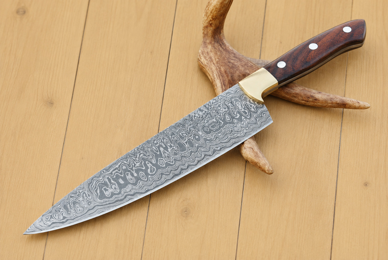 Custom HandMade Forged Damascus Steel Kitchen Chef Knife Wood Handle 1195 gallery