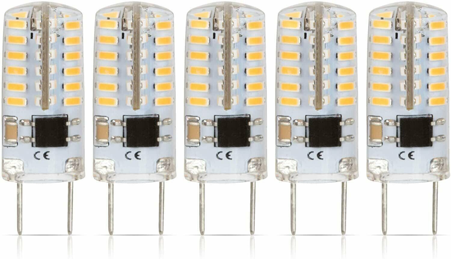 [5 Pack] LED G8 1.5W T4 20W Replacement JCD Bi-Pin Base 120V 3000K Soft White gallery