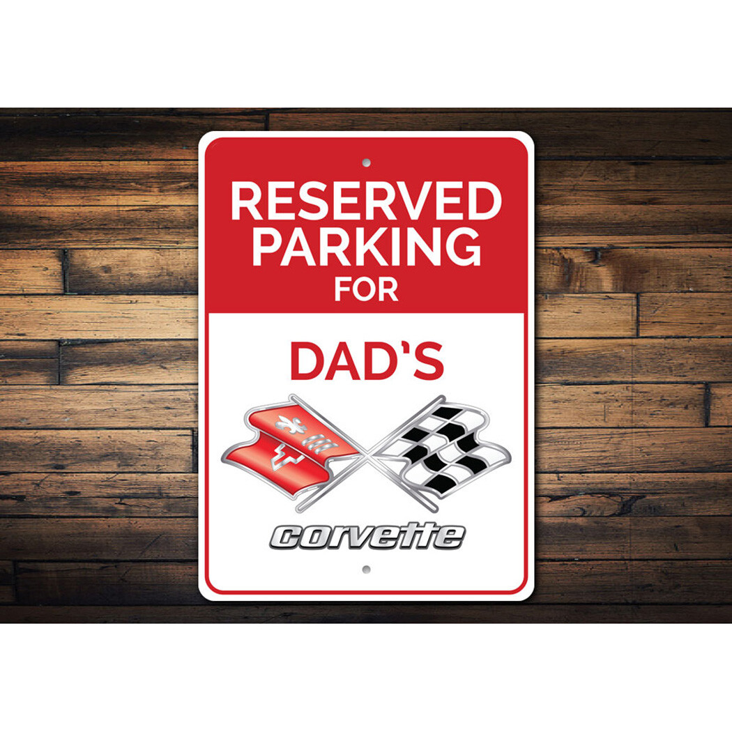 Reserved Parking Chevy Corvette Metal Sign Chevrolet Automotive Car Man Cave gallery