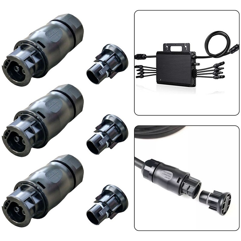 3Pole Waterproof Female Connector for Betteri BC01 with For hoymiles gallery