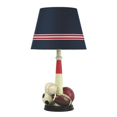 Mult-Sport Table Desk Lamp for Kid Bedroom – Basketball Football Soccer Baseball