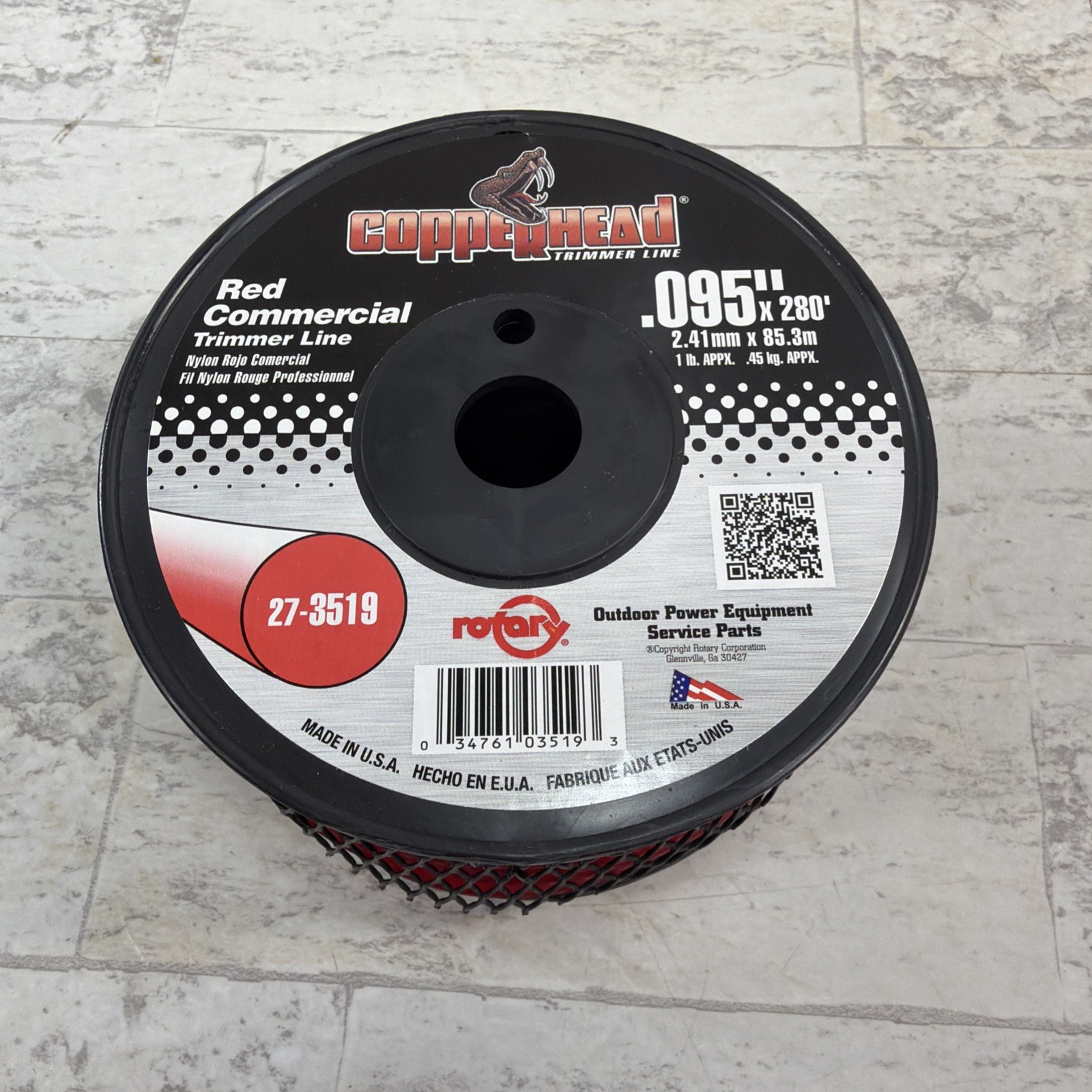 Rotary Copperhead Commercial (Red) Trimmer String Line .95" X 280' 1 Pound 3519 gallery