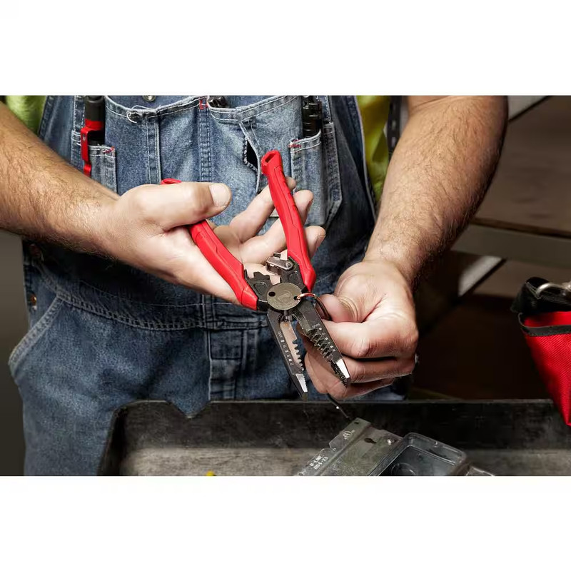 9 In. 7-In-1 High Leverage Combination Wire Stripper/Cutter Pliers gallery
