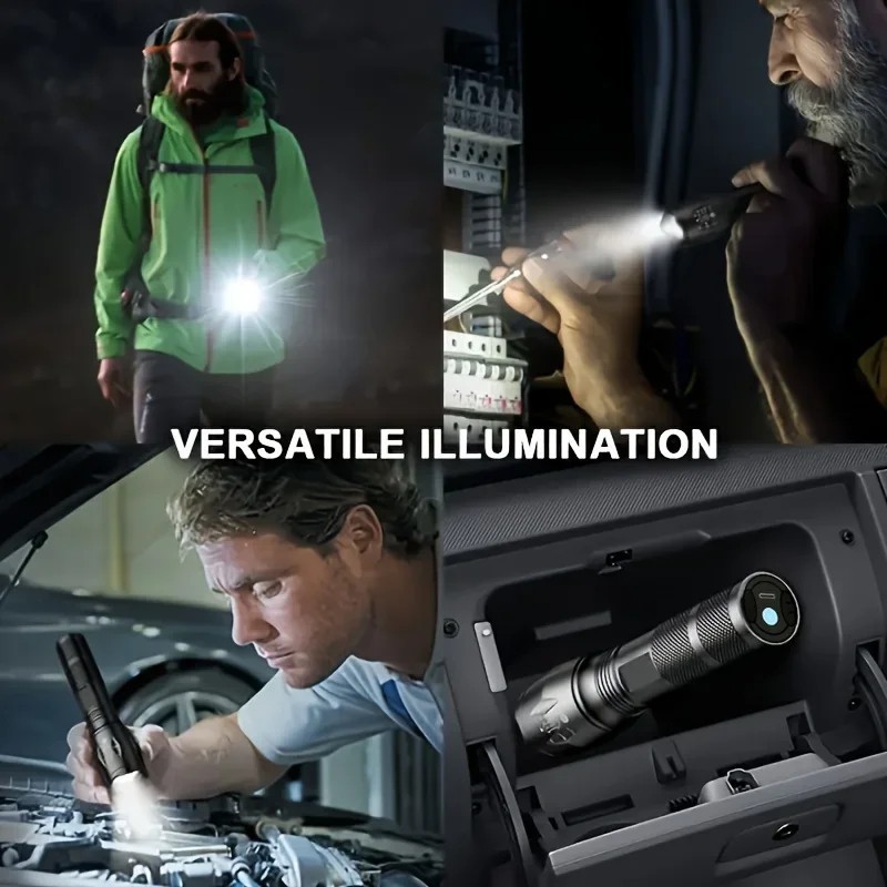 Super-Bright 90000LM LED Tactical Flashlight 5 Modes Zoomable Torch Searchlight gallery