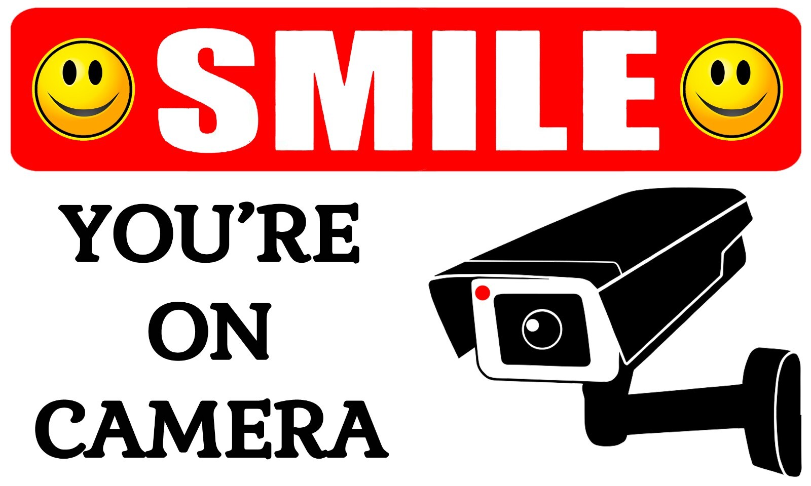 X20 PACK - 5"X3" SMILE You're On Camera Security CCTV STICKER Decal Warning LOT gallery