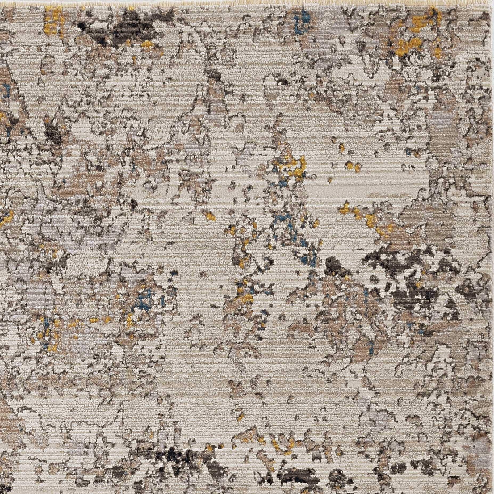 4' X 6' Silver Machine Woven Shrank Abstract Industrial Style Indoor Area Rug gallery