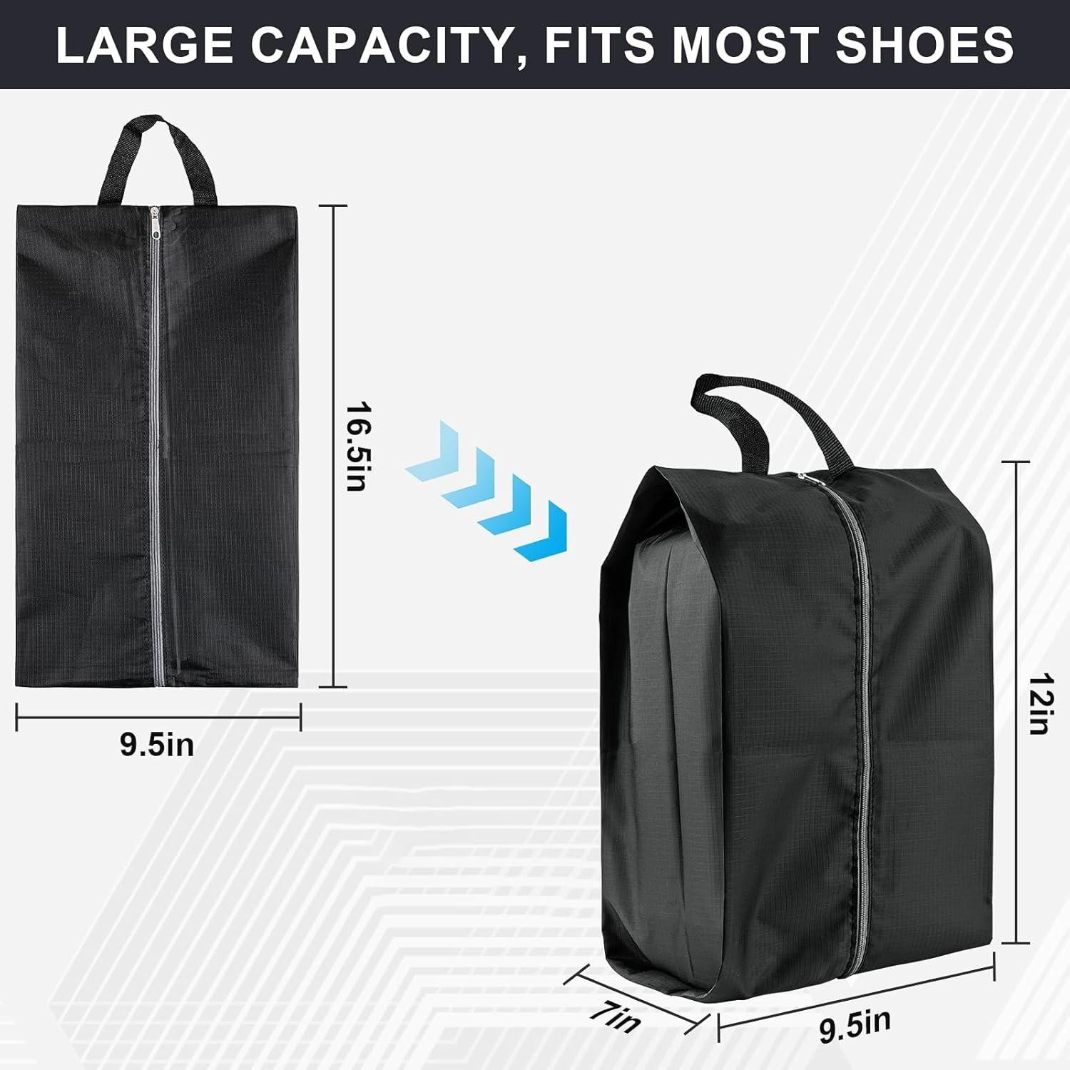 Shoe Bags for Travel, 4 Pack Extra Durable Travel Shoe Bags for Storage and Pack gallery