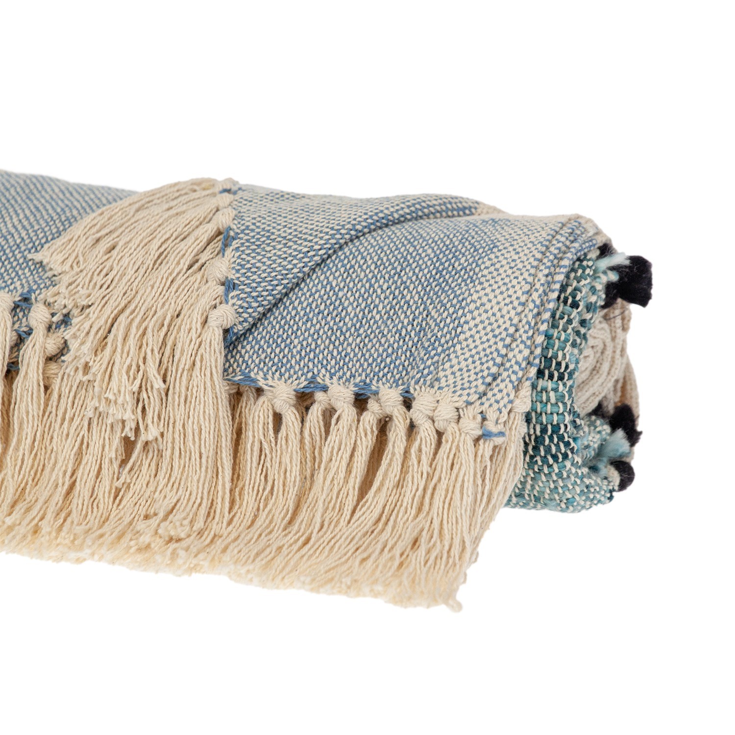 Parkland Collection Inca Blue Variegated Cotton 50" x 60" Throw Blanket gallery