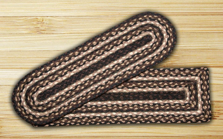 BRAIDED JUTE STAIR TREAD SETS. OVAL OR RECTANGLE. MOCHA FRAPPUCCINO gallery