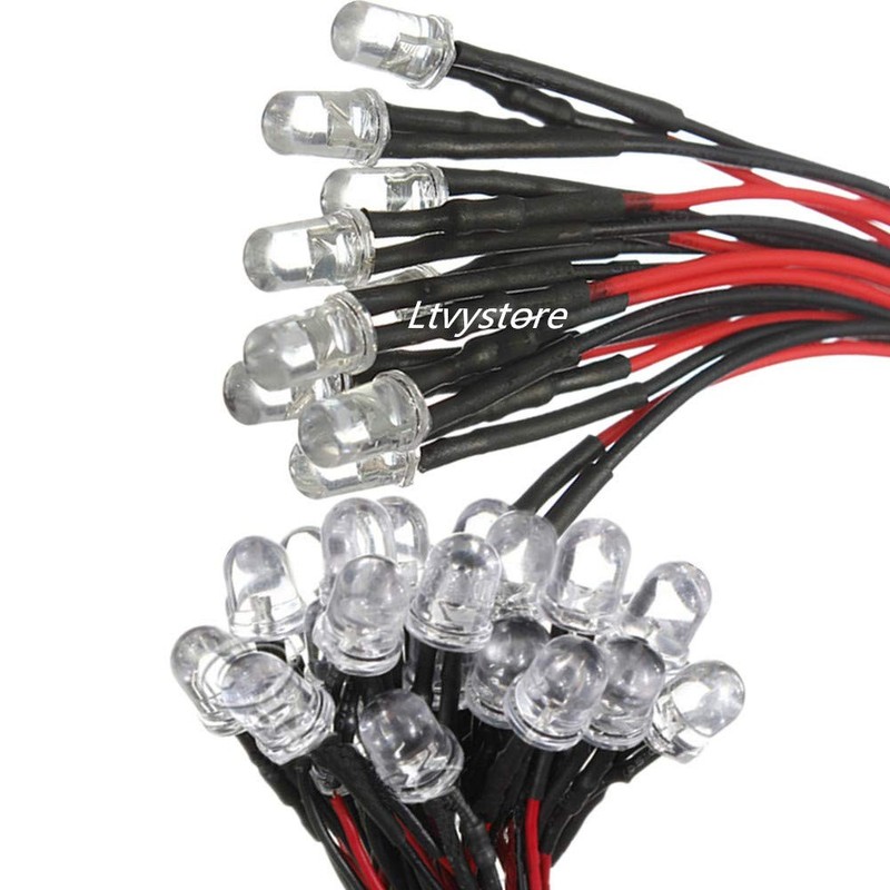 80Pcs 3MM 5V 8Colors Pre Wired Prewired Lamp Light Bulb Prewired Emitting Dio... gallery