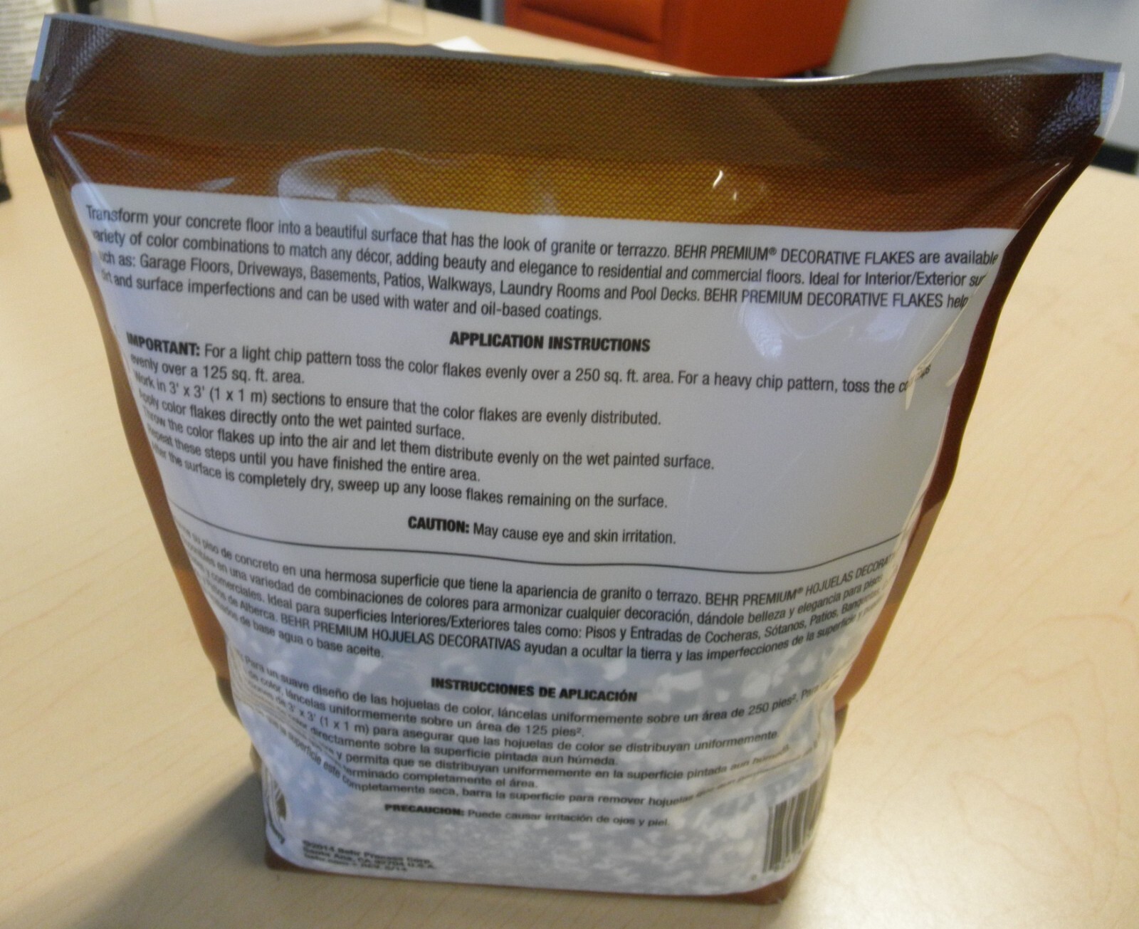 Behr Premium Interior/ Exterior Decorative Flakes Tan Blend 1LB. Bag gallery