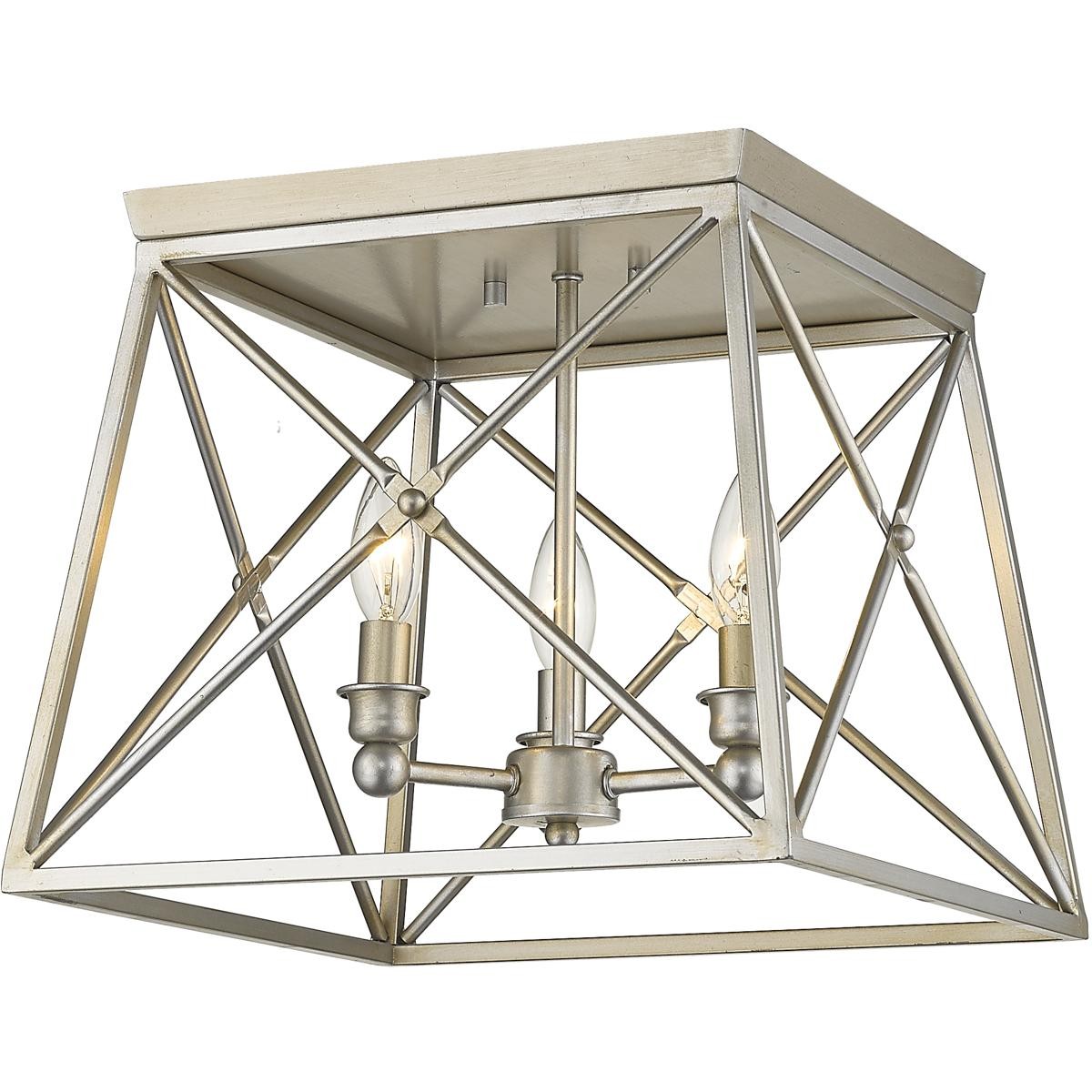 Z-Lite 447F14-AS Trestle Flush Mount Antique Silver gallery