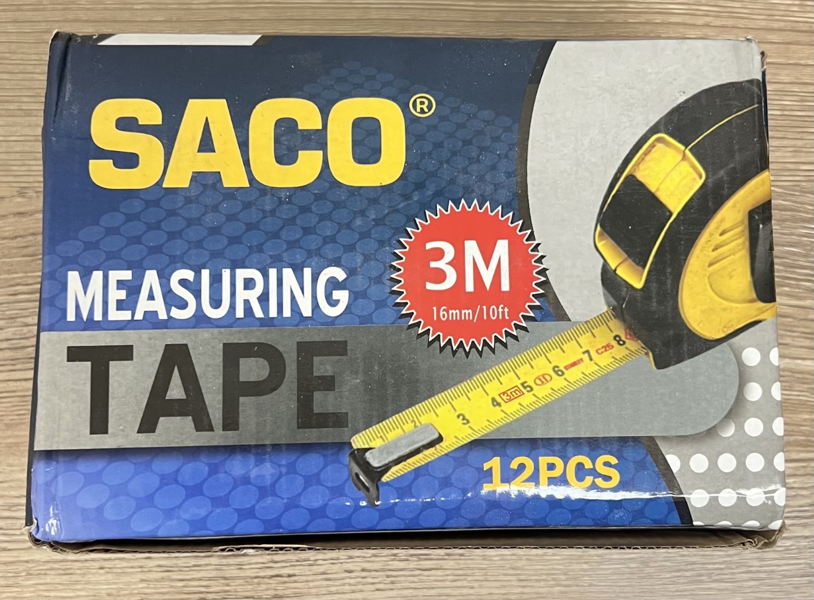 SACO - 12 PACK - 3M/10ft Measuring Tape - Yellow gallery