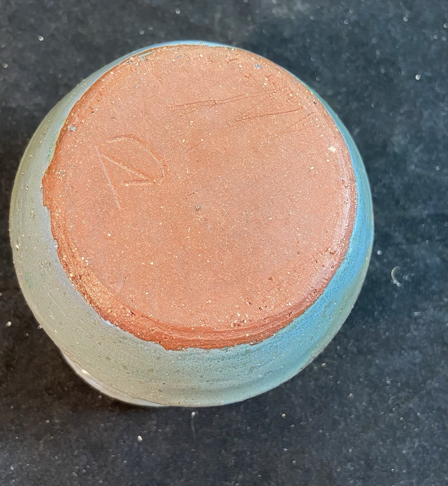 GREEN & BROWN GLAZED SOAP DISH WITH DRAIN gallery