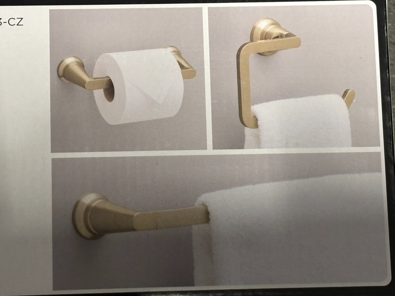 Delta SPR63-CZ Sparrow 3-Piece Bathroom Accessory Kit Champagne Bronze Finish gallery