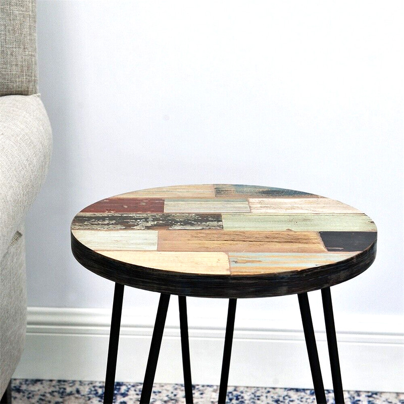 Greenage Side Table Solid Reclaimed Wood for Small Spaces Coffee Sofa End Table gallery