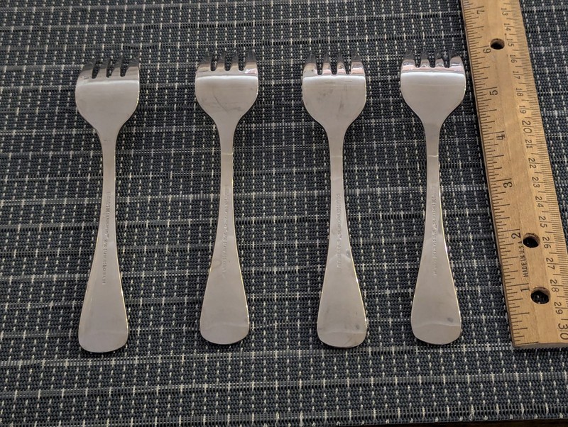 Hampton Silversmiths Geneva Glossy 18/10 Stainless Flatware 4 Salad Forks gallery
