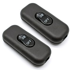 2 Pack Inline Cord Switch On/Off Electrical Wire Appliance Rocker Switch