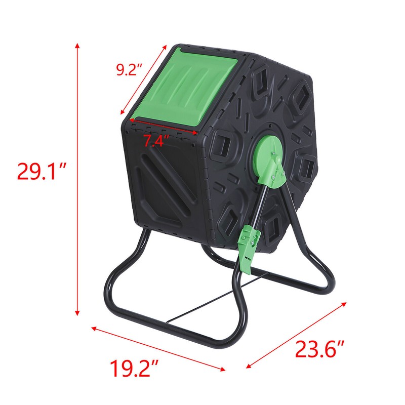 Small and Light Compost Bin Tumbler Single Chamber Tumbling Composter Outdoor gallery