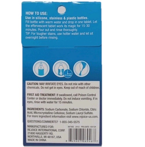 Bottle Cleaner Tablets 1pk 12pcs Cleans Water Bottles,Coffee/ Metal Tumblers-NEW gallery