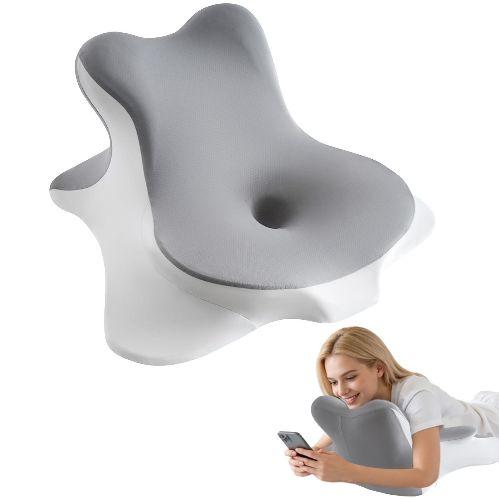 Ergonomic Memory Foam Reading Pillow - Wedge for Back Support & Relaxation, Cool gallery
