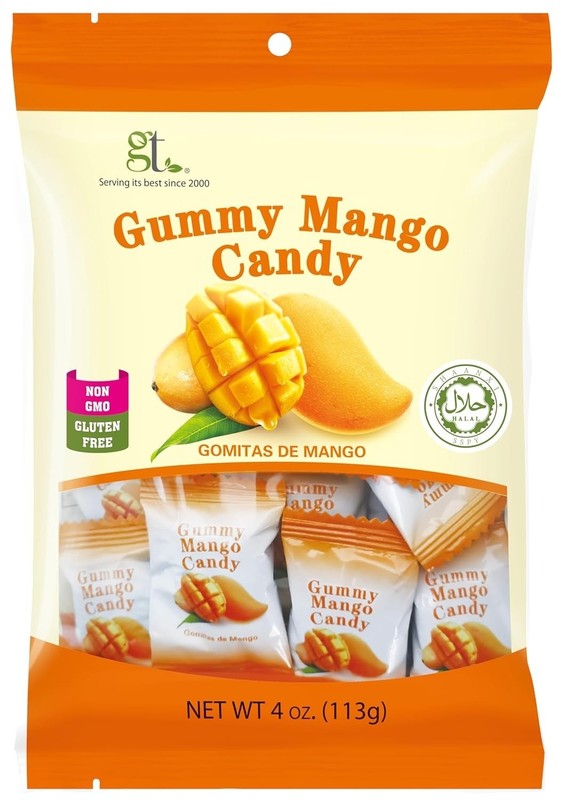 2pk Ginger Candy & Fruit Gummies -Rock Candy & Chews - Non-GMO Gluten-Free Halal gallery