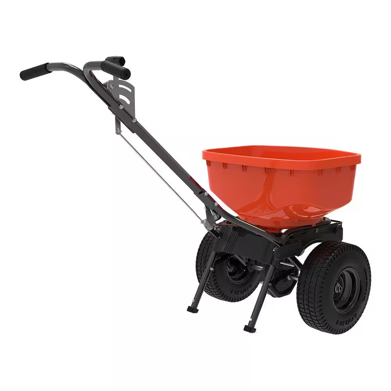 85 Lbs. Capacity Hopper Professional Push Broadcast Spreader for Grass Seed and gallery