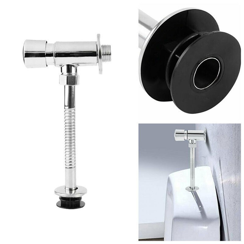 1x Urinal Toilet Flush Valve Button Type Manual Delay Automatic Shutoff New gallery