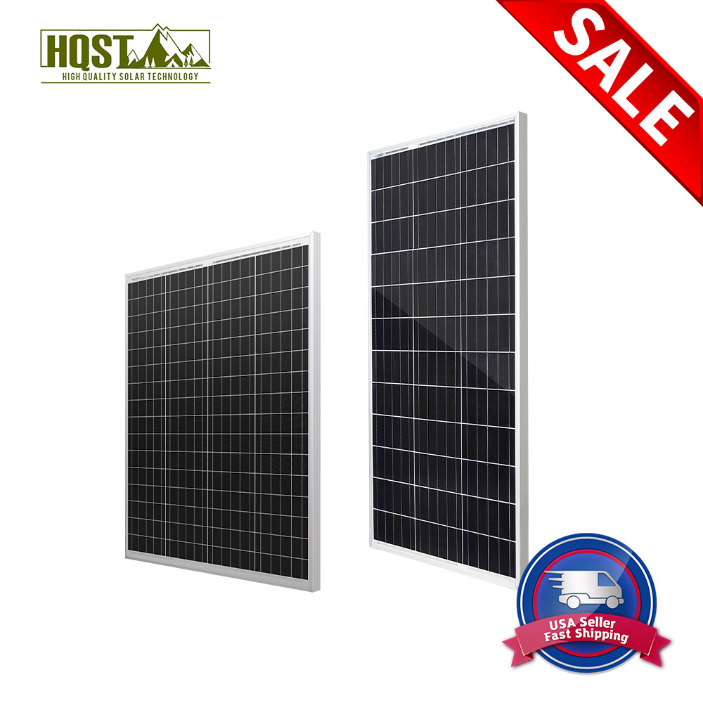HQST 100W Watt 12V Volt Mono or Poly Solar Panel PV Power for RV Home Off Grid gallery