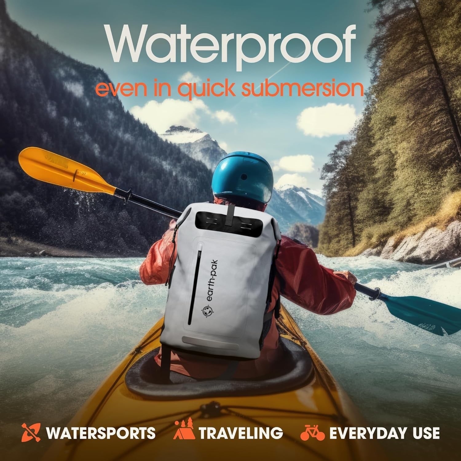 Waterproof Backpack - Heavy Duty Hiking Backpack - Roll-Top Closure Bag - Cus... 4