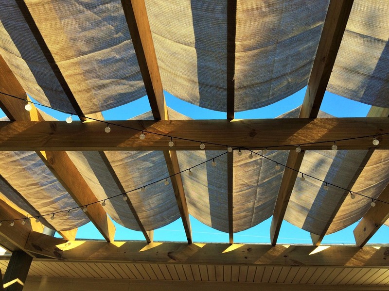 Alion Home© Awning Canopy Shade Panel Tarp Cover 90%UV Block Air Flow Mesh Smoke gallery