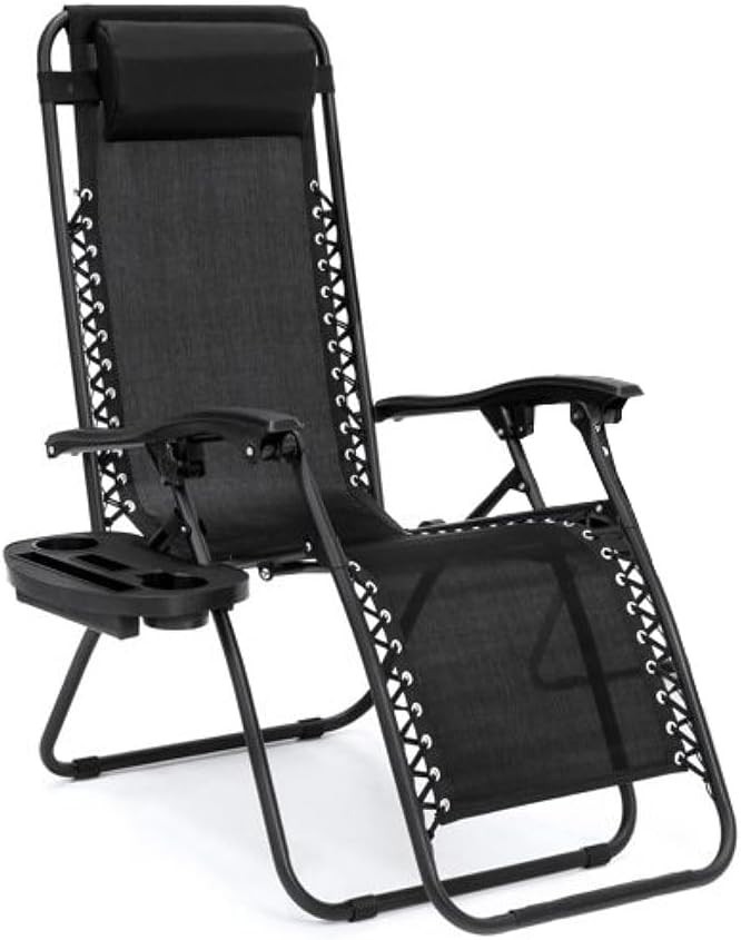 Zero Gravity Chair, Folding Outdoor Patio Lounge Recliner w/ Cup Holder gallery