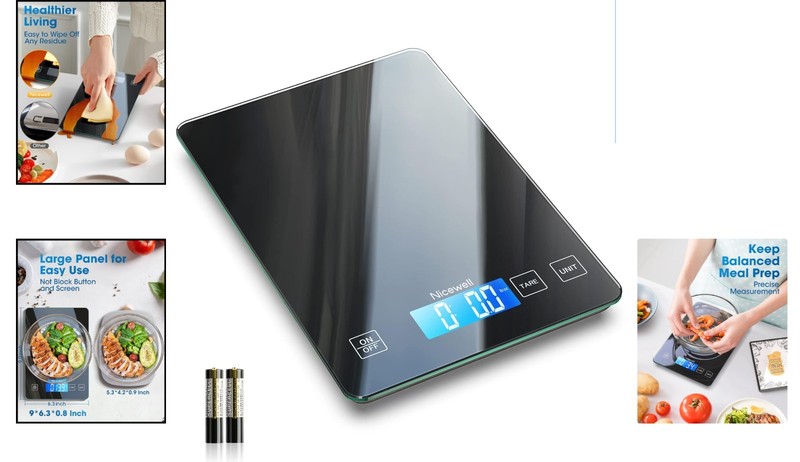 Compact Digital Food Scale - Effortless Weight Measurements up to 22 Pounds gallery