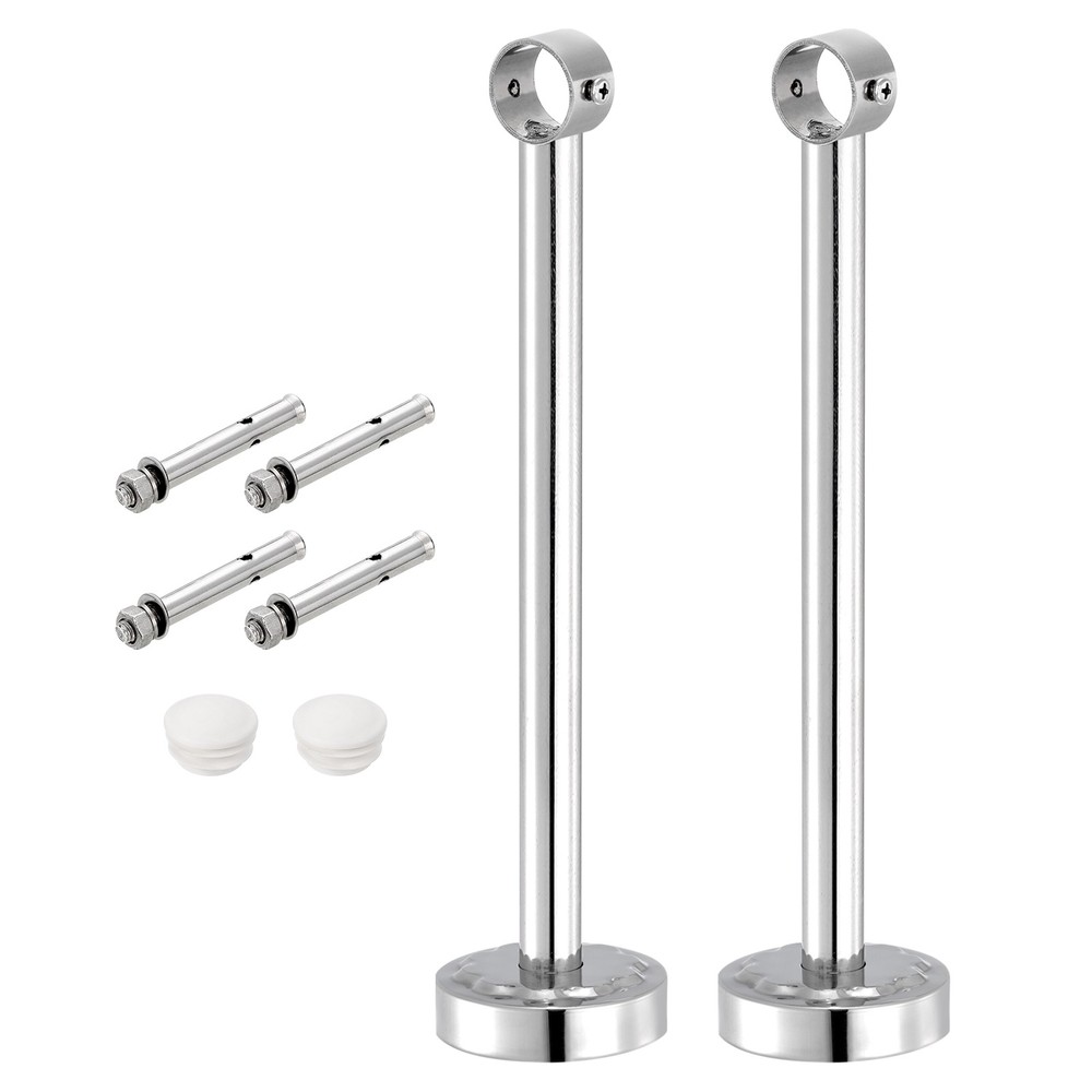 4 Set 11.81inch Ceiling Mount Bracket Fit 1.02inch Pipe, Curtain Rod Holder