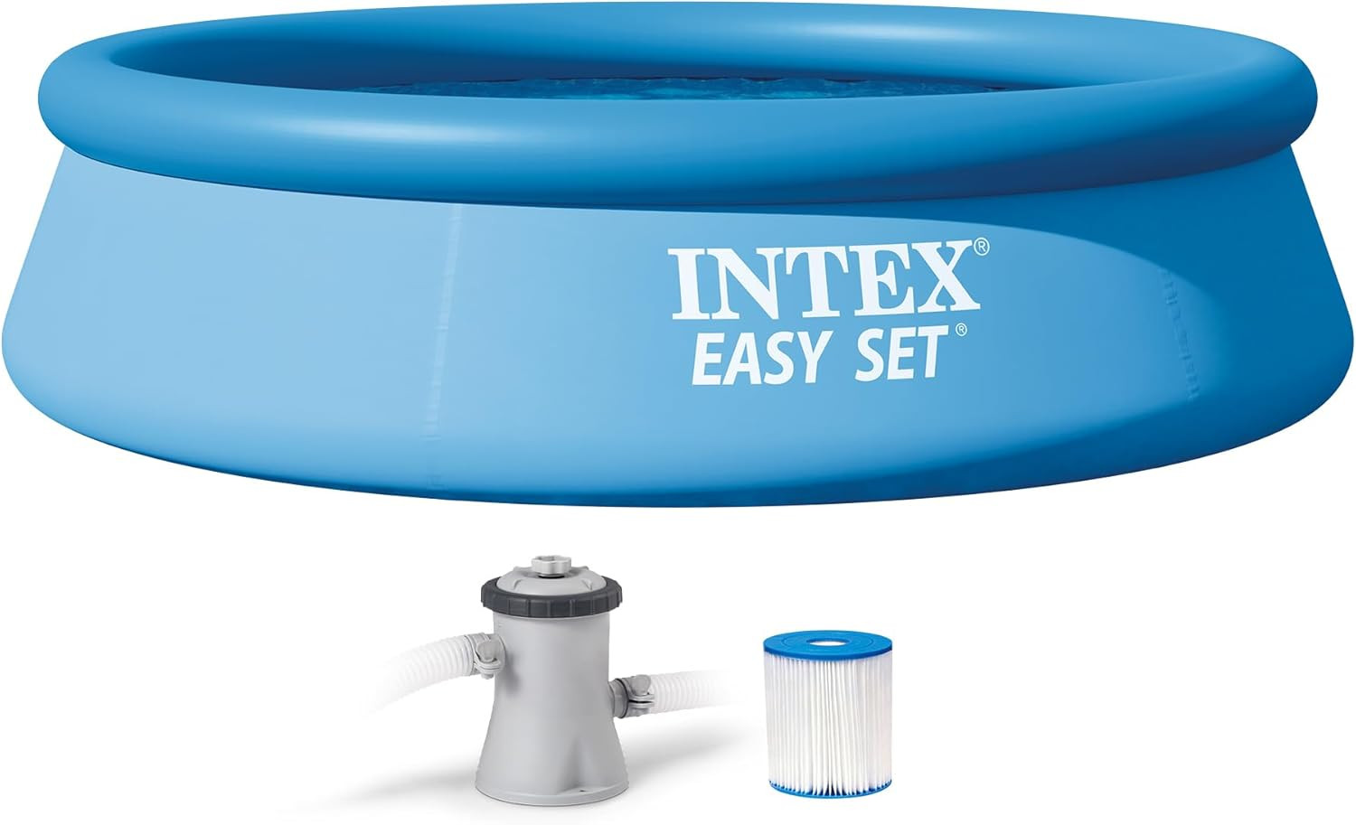 Intex Easy Set 10 Ft X 30In above Ground Pool Set, round Inflatable Swimming Poo gallery