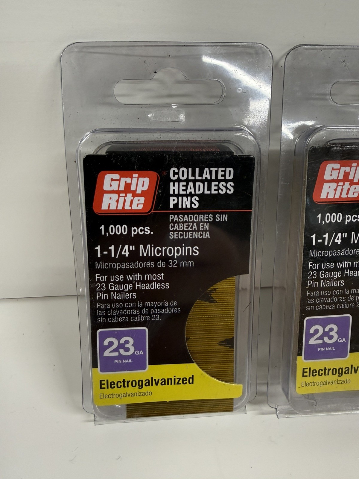 4 pk Grip-Rite 23 Gauge micro pin nails 1-1/4 qty 4000 GR114PIN1M gallery