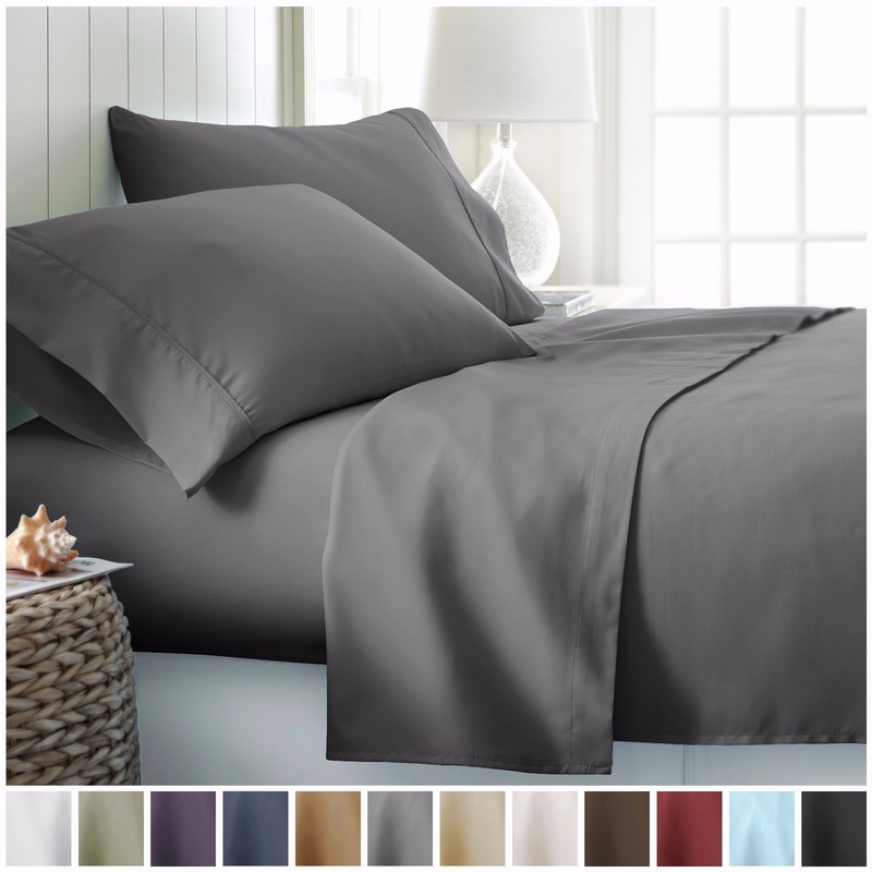 Kaycie Gray Basics Easy Care 4PC Sheets Set Wrinkle Free gallery