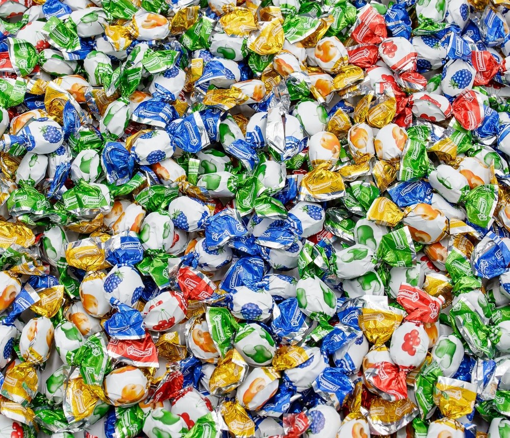 Colombina Delicate Fruit Drop 4 Assorted Flavors Bulk Delicious Candy (4 Pounds)