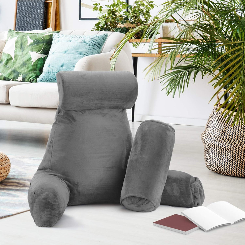 Reading Pillow with Shredded Memory Foam Includes 2 Neck and Lumber Support Pill gallery