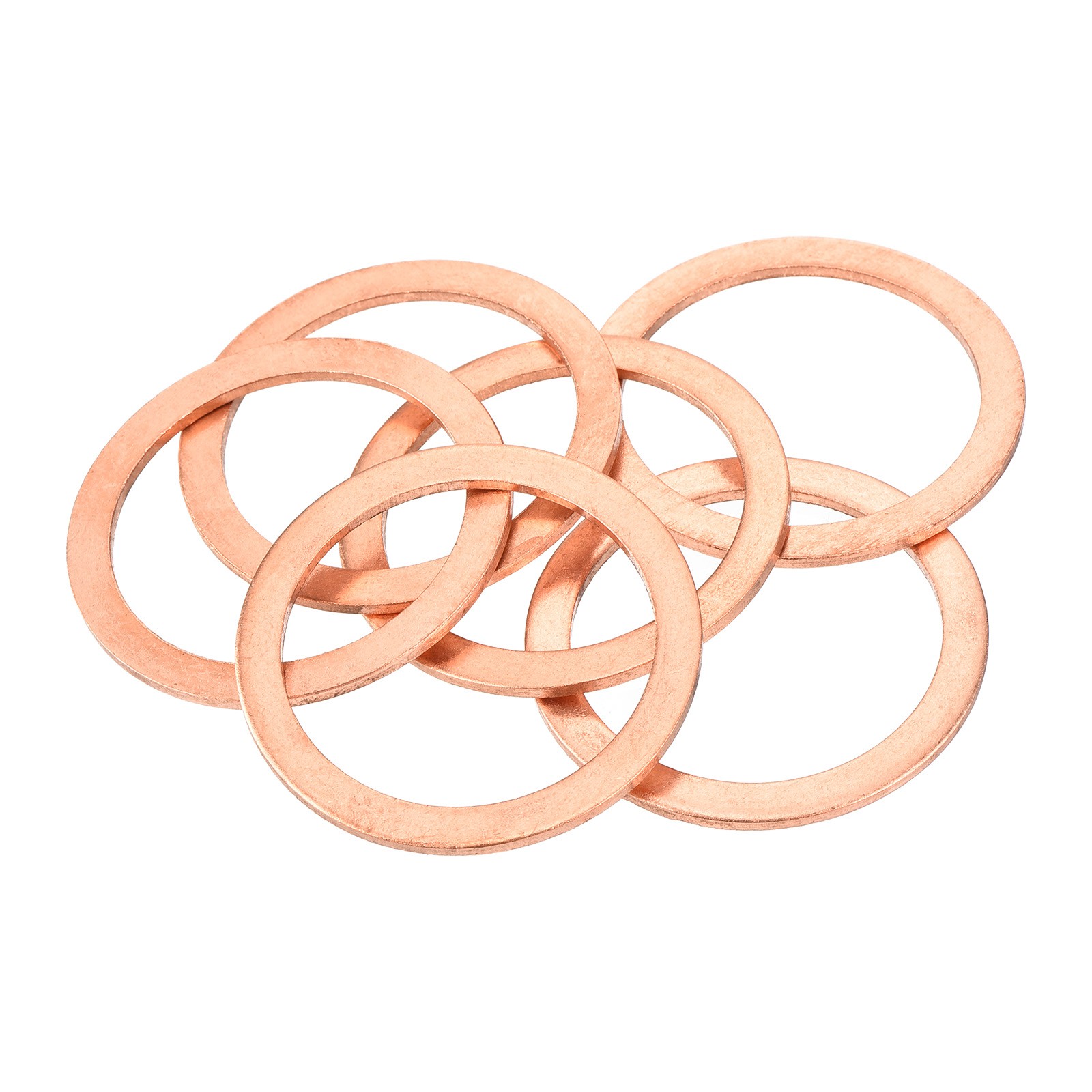 6 Pcs Flat Copper Washers 40x50x2mm Copper Flat Sealing Ring Washer gallery