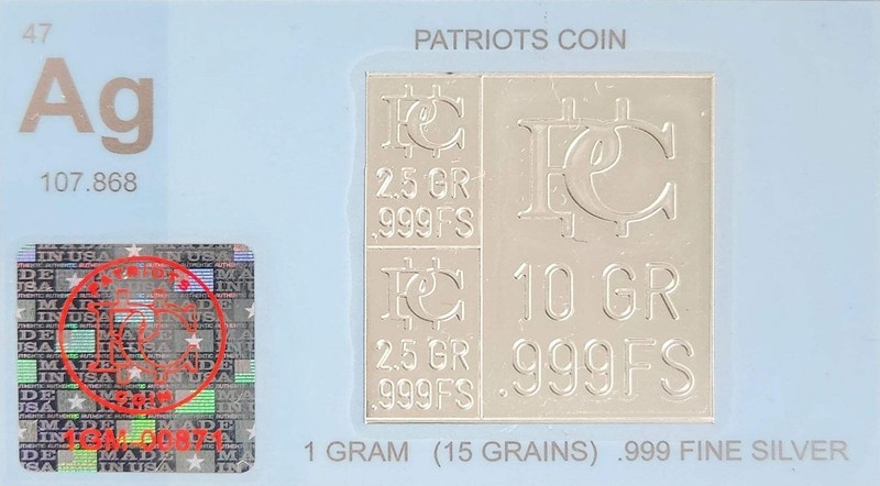 1 Gram Divisible Silver Bar .999 Silver Bars One 10 and Two 2.5 Grain Bars gallery