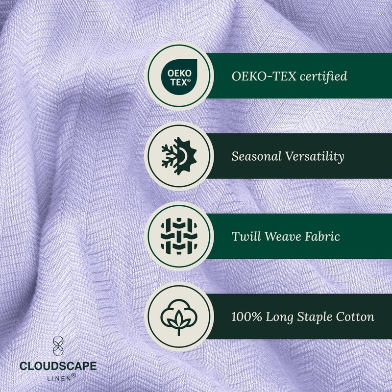 CLOUDSCAPE Cotton Throw for Couch - 100% Cotton Gauze Herringbone Weave - 50x... gallery