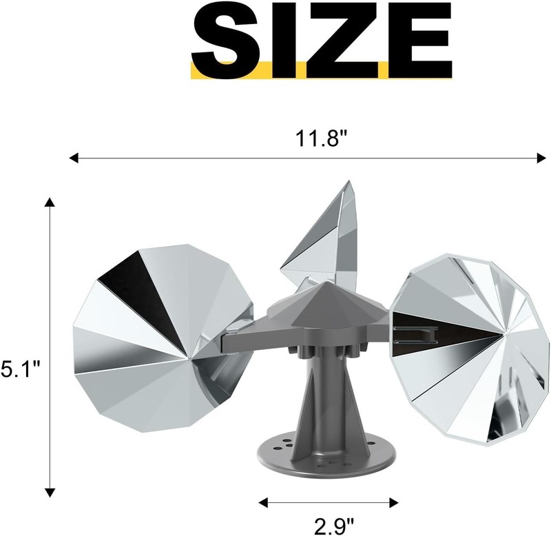 Reflective Bird Scare Device Spinner Repellent for Pigeons Sparrows Garden Roof gallery
