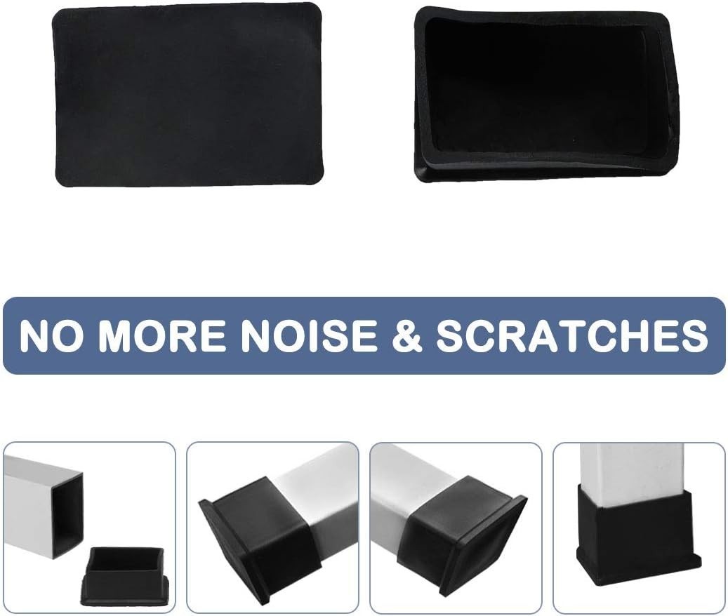 Rubber Rectangle Chair Leg Caps End Pad Feet Cover Furniture Slider Floor Pro... gallery