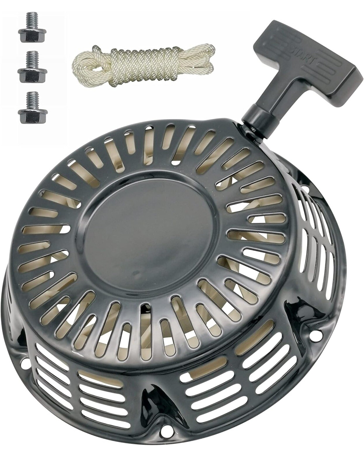 BLACK PULL RECOIL STARTER For HONDA GX240 8HP GX270 9HP 177F ENGINE GENERATOR gallery
