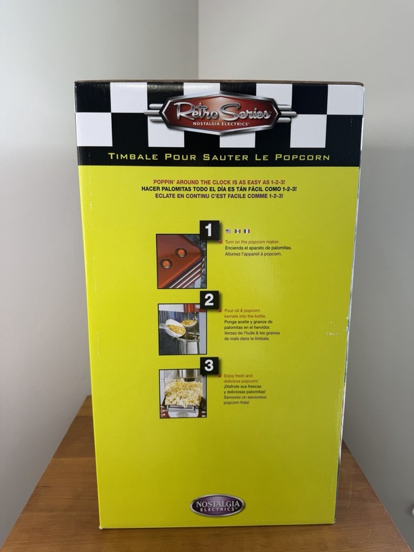 Kettle Popcorn Popper/Maker Nostalgia Tabletop Retro Series NEW - RKP630 gallery