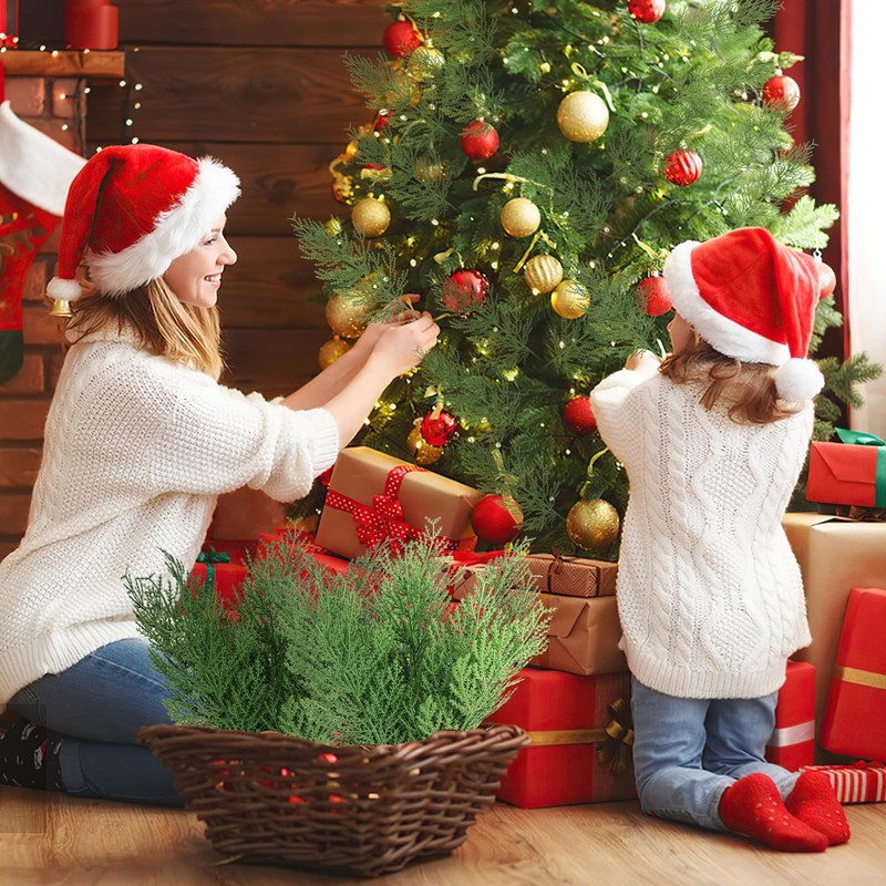 Artificial Pine Branches,40 Pcs Christmas Faux Cedar Stems, Artificial Faux C... gallery