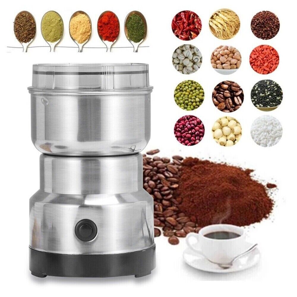 Coffee Bean Grinder Electric Portable Nut Herb Grind Spice Crusher Mill Blender gallery
