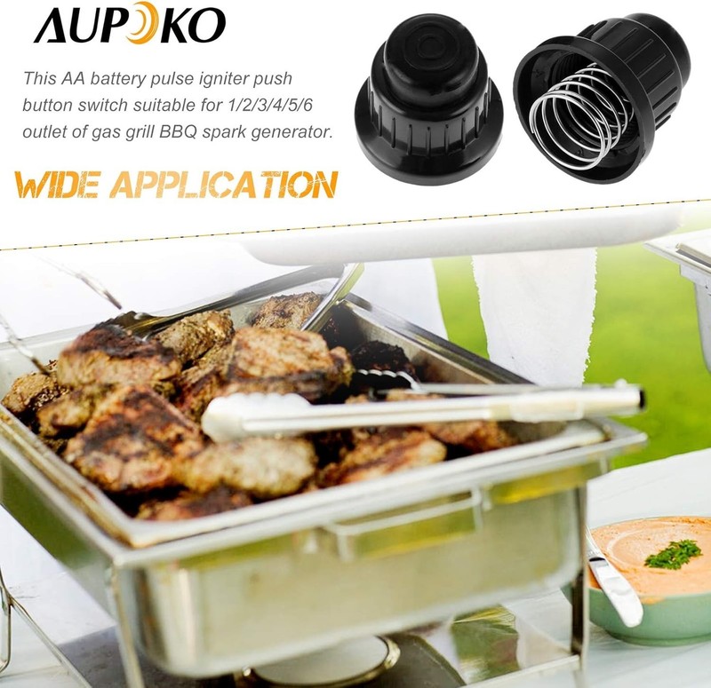 2-Pack AA Battery Push Button Igniter Caps for Gas Grill Spark Generator gallery